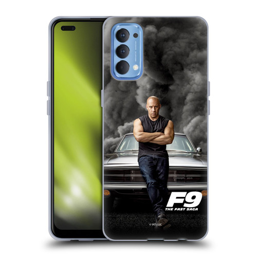 Fast & Furious Franchise Key Art F9 The Fast Saga Dom Soft Gel Case for OPPO Reno 4 5G