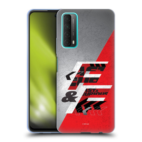 Fast & Furious Franchise Logo Art F&F Red Soft Gel Case for Huawei P Smart (2021)