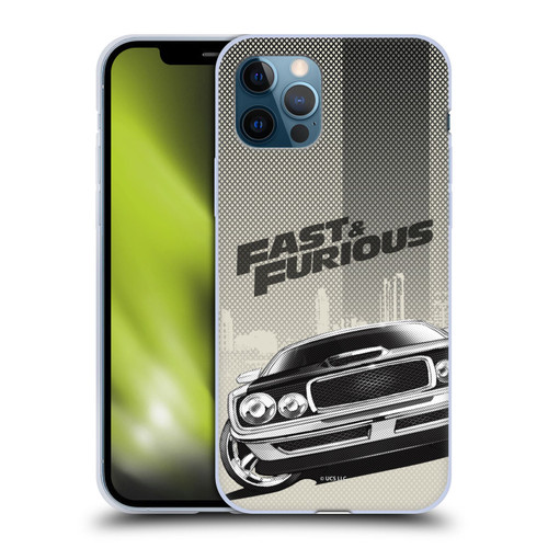 Fast & Furious Franchise Logo Art Halftone Car Soft Gel Case for Apple iPhone 12 / iPhone 12 Pro