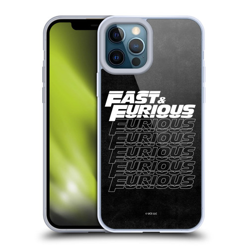 Fast & Furious Franchise Logo Art Black Text Soft Gel Case for Apple iPhone 12 Pro Max