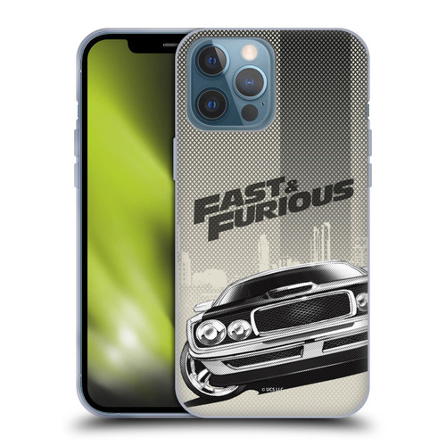 Fast & Furious Franchise Logo Art Halftone Car Soft Gel Case for Apple iPhone 13 Pro Max