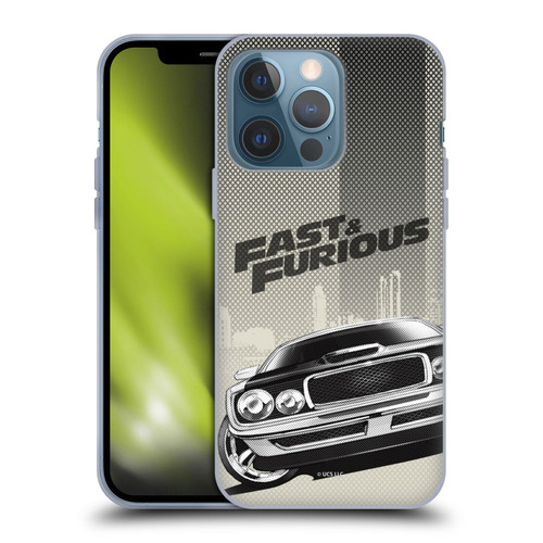Fast & Furious Franchise Logo Art Halftone Car Soft Gel Case for Apple iPhone 13 Pro