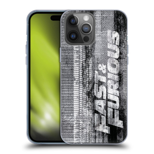 Fast & Furious Franchise Logo Art Tire Skid Marks Soft Gel Case for Apple iPhone 14 Pro Max
