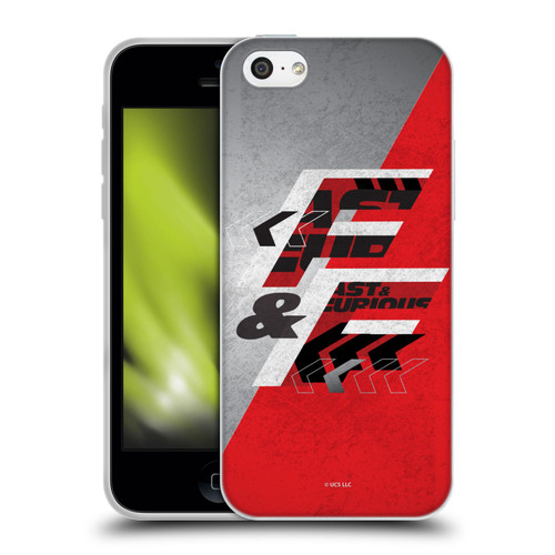 Fast & Furious Franchise Logo Art F&F Red Soft Gel Case for Apple iPhone 5c