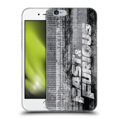 Fast & Furious Franchise Logo Art Tire Skid Marks Soft Gel Case for Apple iPhone 6 / iPhone 6s