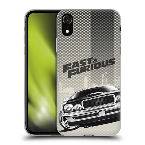 Fast & Furious Franchise Logo Art Halftone Car Soft Gel Case for Apple iPhone XR