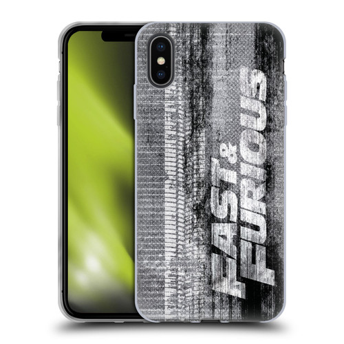 Fast & Furious Franchise Logo Art Tire Skid Marks Soft Gel Case for Apple iPhone XS Max