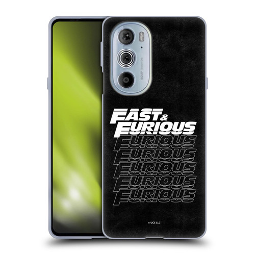 Fast & Furious Franchise Logo Art Black Text Soft Gel Case for Motorola Edge X30