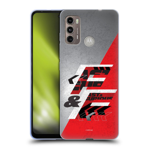 Fast & Furious Franchise Logo Art F&F Red Soft Gel Case for Motorola Moto G60 / Moto G40 Fusion