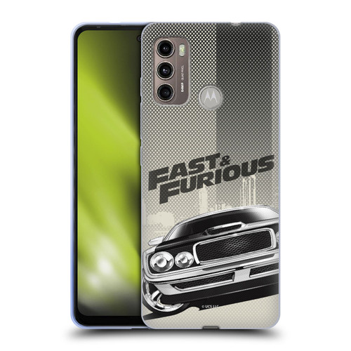 Fast & Furious Franchise Logo Art Halftone Car Soft Gel Case for Motorola Moto G60 / Moto G40 Fusion