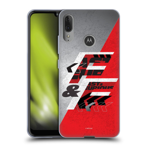 Fast & Furious Franchise Logo Art F&F Red Soft Gel Case for Motorola Moto E6 Plus