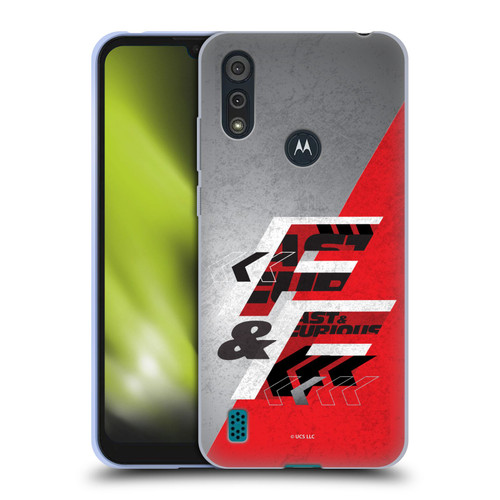 Fast & Furious Franchise Logo Art F&F Red Soft Gel Case for Motorola Moto E6s (2020)