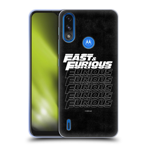 Fast & Furious Franchise Logo Art Black Text Soft Gel Case for Motorola Moto E7 Power / Moto E7i Power