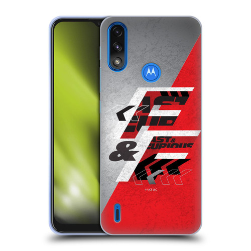 Fast & Furious Franchise Logo Art F&F Red Soft Gel Case for Motorola Moto E7 Power / Moto E7i Power