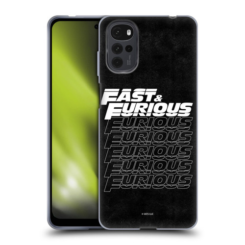 Fast & Furious Franchise Logo Art Black Text Soft Gel Case for Motorola Moto G22