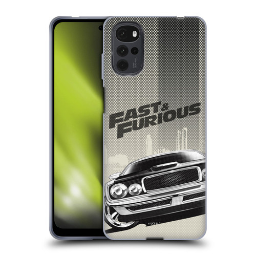 Fast & Furious Franchise Logo Art Halftone Car Soft Gel Case for Motorola Moto G22