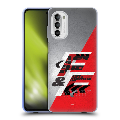 Fast & Furious Franchise Logo Art F&F Red Soft Gel Case for Motorola Moto G52
