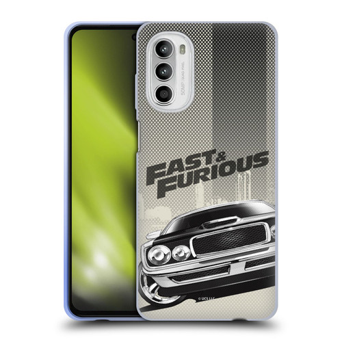 Fast & Furious Franchise Logo Art Halftone Car Soft Gel Case for Motorola Moto G52