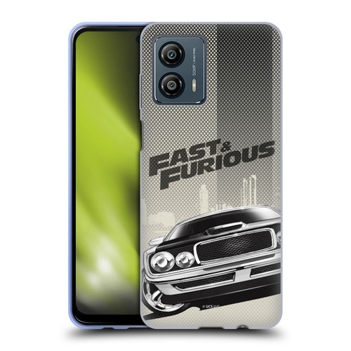 Fast & Furious Franchise Logo Art Halftone Car Soft Gel Case for Motorola Moto G53 5G