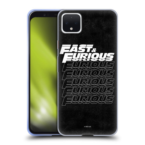Fast & Furious Franchise Logo Art Black Text Soft Gel Case for Google Pixel 4 XL