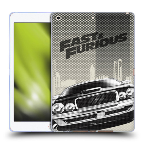 Fast & Furious Franchise Logo Art Halftone Car Soft Gel Case for Apple iPad 10.2 2019/2020/2021