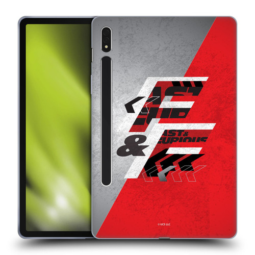 Fast & Furious Franchise Logo Art F&F Red Soft Gel Case for Samsung Galaxy Tab S8