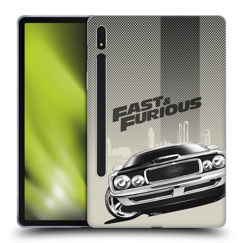 Fast & Furious Franchise Logo Art Halftone Car Soft Gel Case for Samsung Galaxy Tab S8