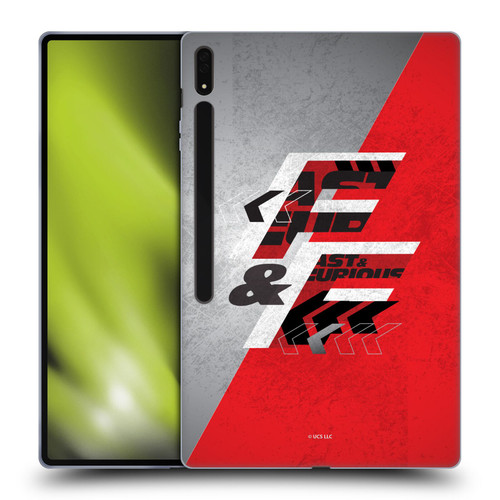Fast & Furious Franchise Logo Art F&F Red Soft Gel Case for Samsung Galaxy Tab S8 Ultra