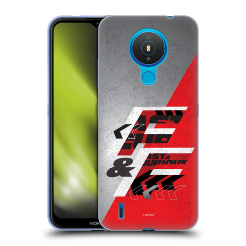 Fast & Furious Franchise Logo Art F&F Red Soft Gel Case for Nokia 1.4