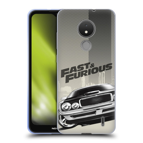 Fast & Furious Franchise Logo Art Halftone Car Soft Gel Case for Nokia C21