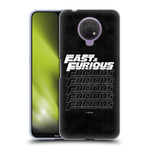 Fast & Furious Franchise Logo Art Black Text Soft Gel Case for Nokia G10