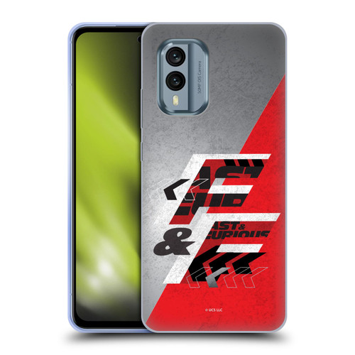 Fast & Furious Franchise Logo Art F&F Red Soft Gel Case for Nokia X30