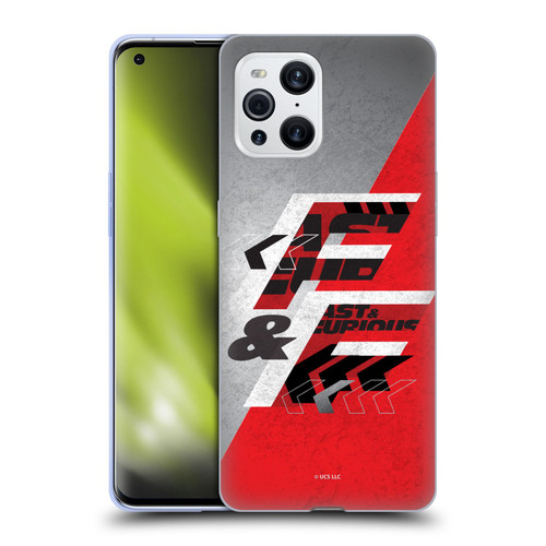 Fast & Furious Franchise Logo Art F&F Red Soft Gel Case for OPPO Find X3 / Pro