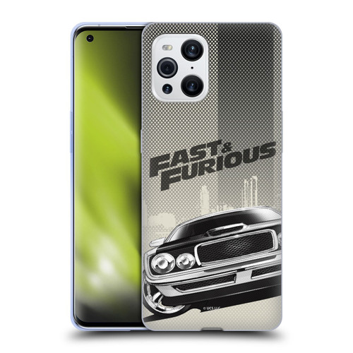 Fast & Furious Franchise Logo Art Halftone Car Soft Gel Case for OPPO Find X3 / Pro