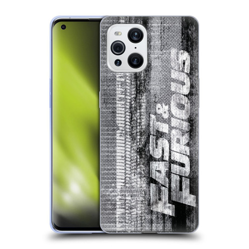 Fast & Furious Franchise Logo Art Tire Skid Marks Soft Gel Case for OPPO Find X3 / Pro