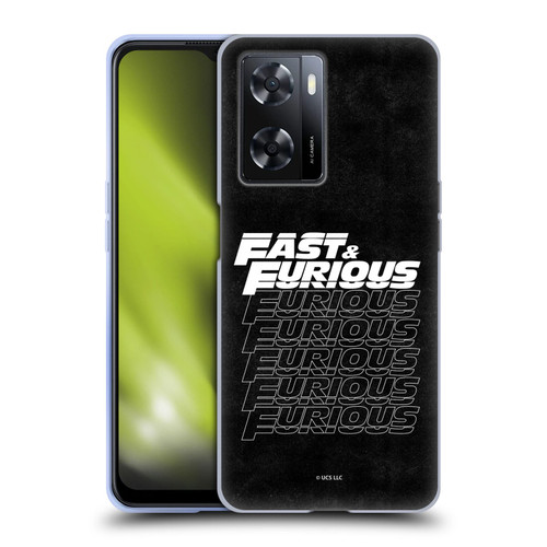 Fast & Furious Franchise Logo Art Black Text Soft Gel Case for OPPO A57s