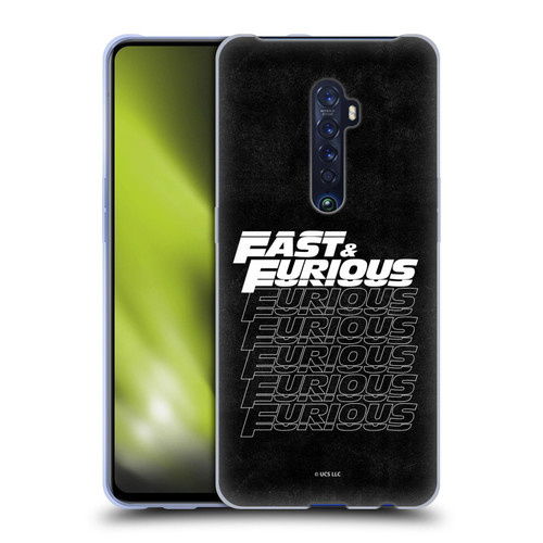 Fast & Furious Franchise Logo Art Black Text Soft Gel Case for OPPO Reno 2