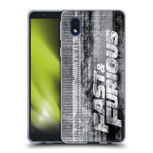 Fast & Furious Franchise Logo Art Tire Skid Marks Soft Gel Case for Samsung Galaxy A01 Core (2020)