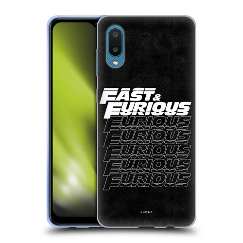 Fast & Furious Franchise Logo Art Black Text Soft Gel Case for Samsung Galaxy A02/M02 (2021)