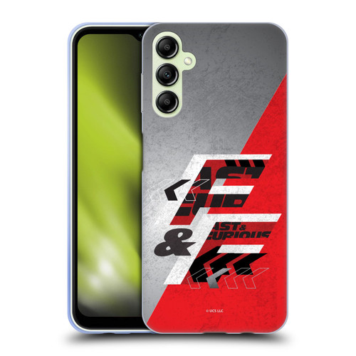 Fast & Furious Franchise Logo Art F&F Red Soft Gel Case for Samsung Galaxy A14 5G