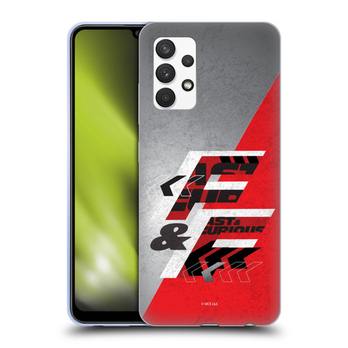 Fast & Furious Franchise Logo Art F&F Red Soft Gel Case for Samsung Galaxy A32 (2021)