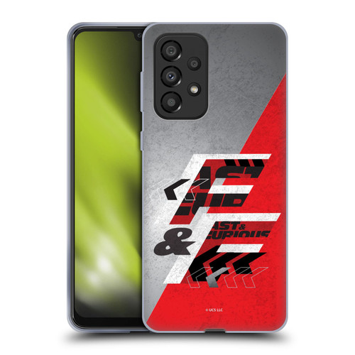 Fast & Furious Franchise Logo Art F&F Red Soft Gel Case for Samsung Galaxy A33 5G (2022)