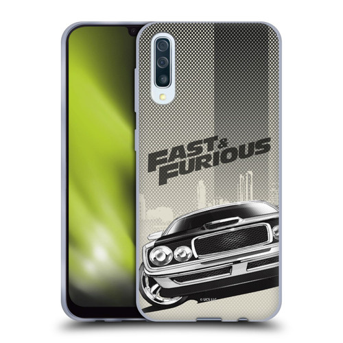 Fast & Furious Franchise Logo Art Halftone Car Soft Gel Case for Samsung Galaxy A50/A30s (2019)
