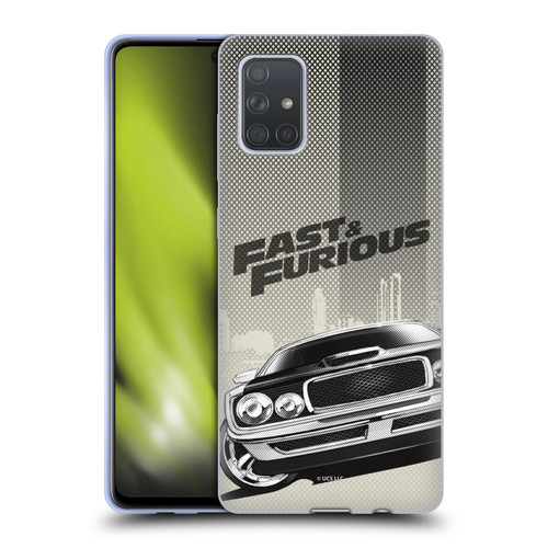 Fast & Furious Franchise Logo Art Halftone Car Soft Gel Case for Samsung Galaxy A71 (2019)