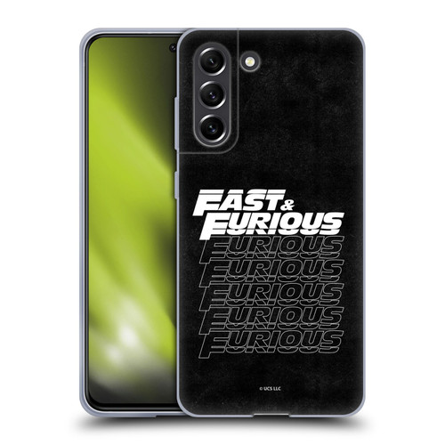 Fast & Furious Franchise Logo Art Black Text Soft Gel Case for Samsung Galaxy S21 FE 5G