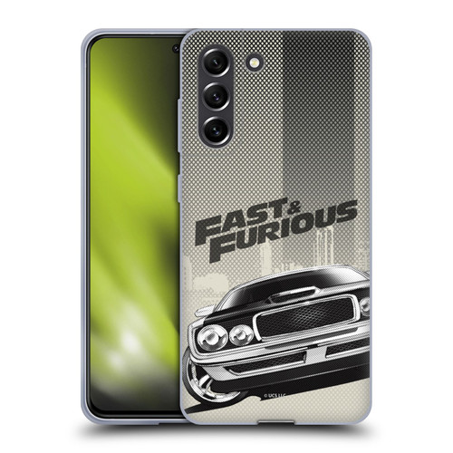 Fast & Furious Franchise Logo Art Halftone Car Soft Gel Case for Samsung Galaxy S21 FE 5G