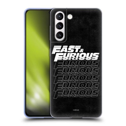 Fast & Furious Franchise Logo Art Black Text Soft Gel Case for Samsung Galaxy S21 5G