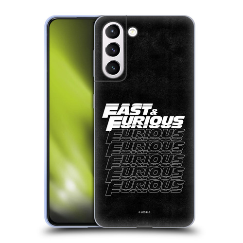 Fast & Furious Franchise Logo Art Black Text Soft Gel Case for Samsung Galaxy S21+ 5G