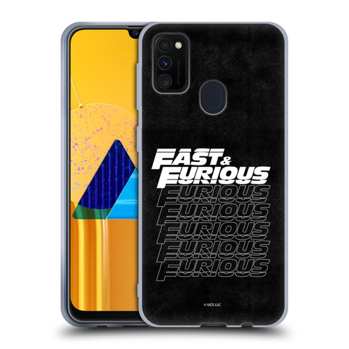 Fast & Furious Franchise Logo Art Black Text Soft Gel Case for Samsung Galaxy M30s (2019)/M21 (2020)