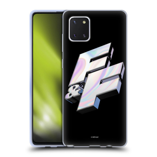 Fast & Furious Franchise Logo Art F&F 3D Soft Gel Case for Samsung Galaxy Note10 Lite